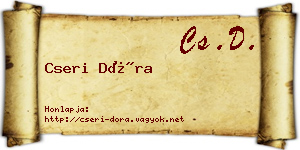 Cseri Dóra névjegykártya