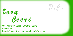 dora cseri business card
